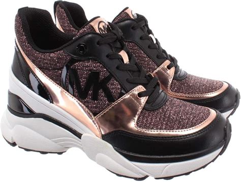 michael kors sneakers wit zilver|Michael Kors rose gold sneakers.